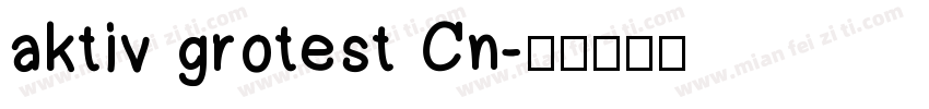aktiv grotest Cn字体转换